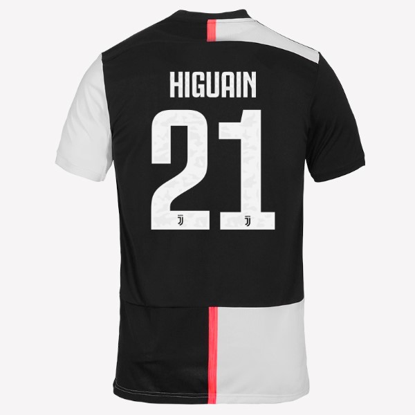 Camiseta Juventus NO.21 Higuain 1ª 2019-2020 Blanco Negro